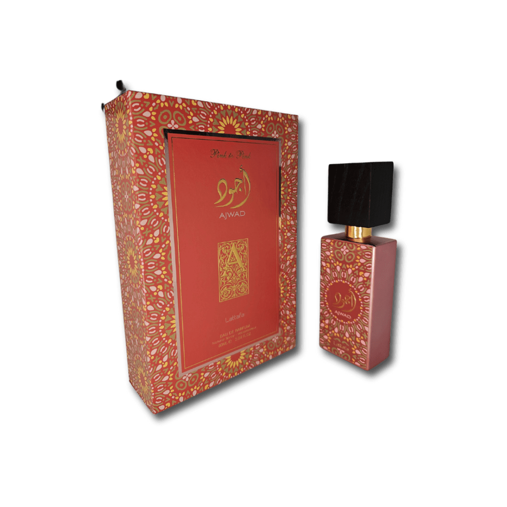 Lattafa Ajwad Pink Perfume Box