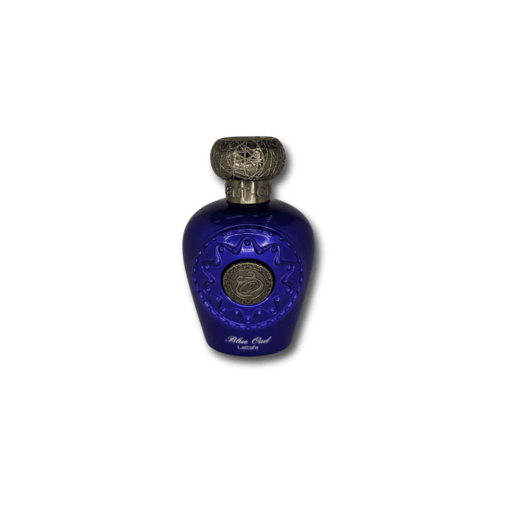 Lattafa Blue Oud Perfume Bottle