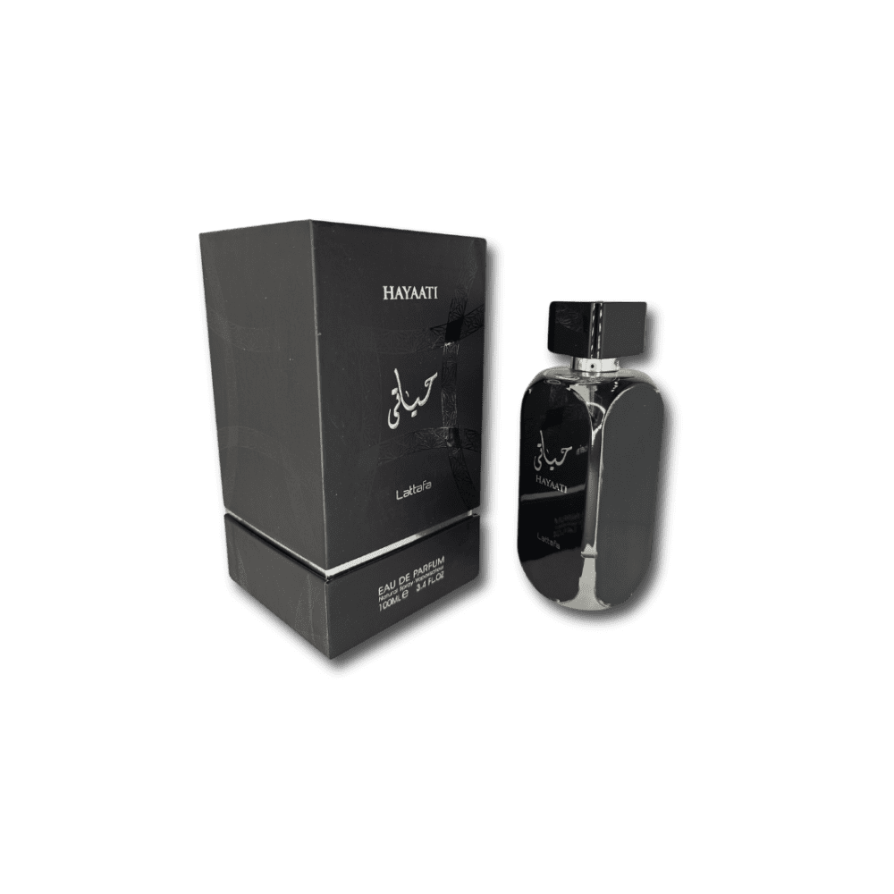 Lattafa Hayaati Black Perfume Box