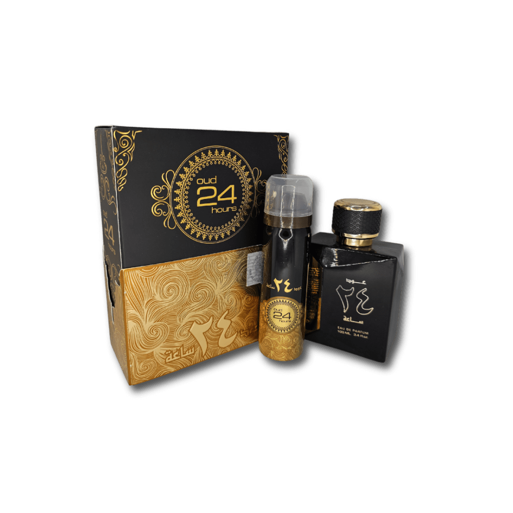 Ard Al Zaafaran Intense Oud 24 Hours Bottle and Deodorant Box