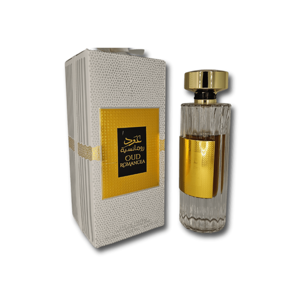 Lattafa Oud Romancea Gold Perfume Box