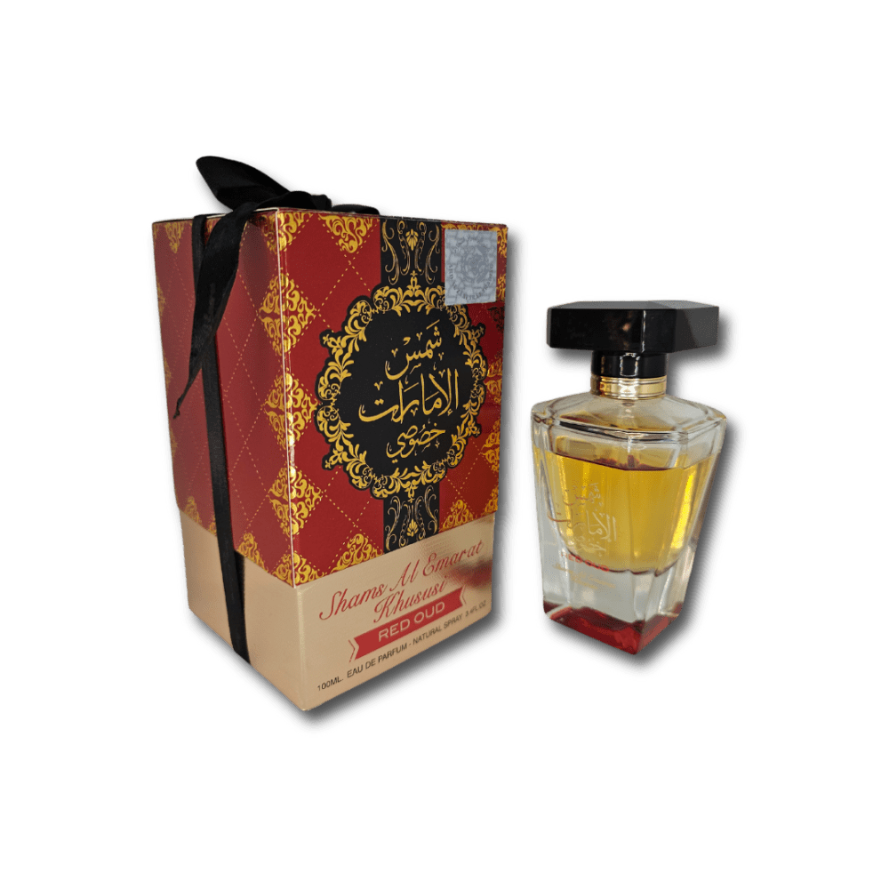 Shams Al Emerat Khususi Red Oud Perfume Box