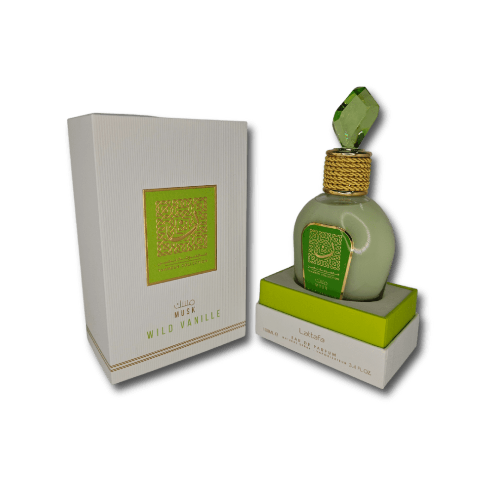 Lattafa Thameen Collection Wild Vanille Perfume Box open