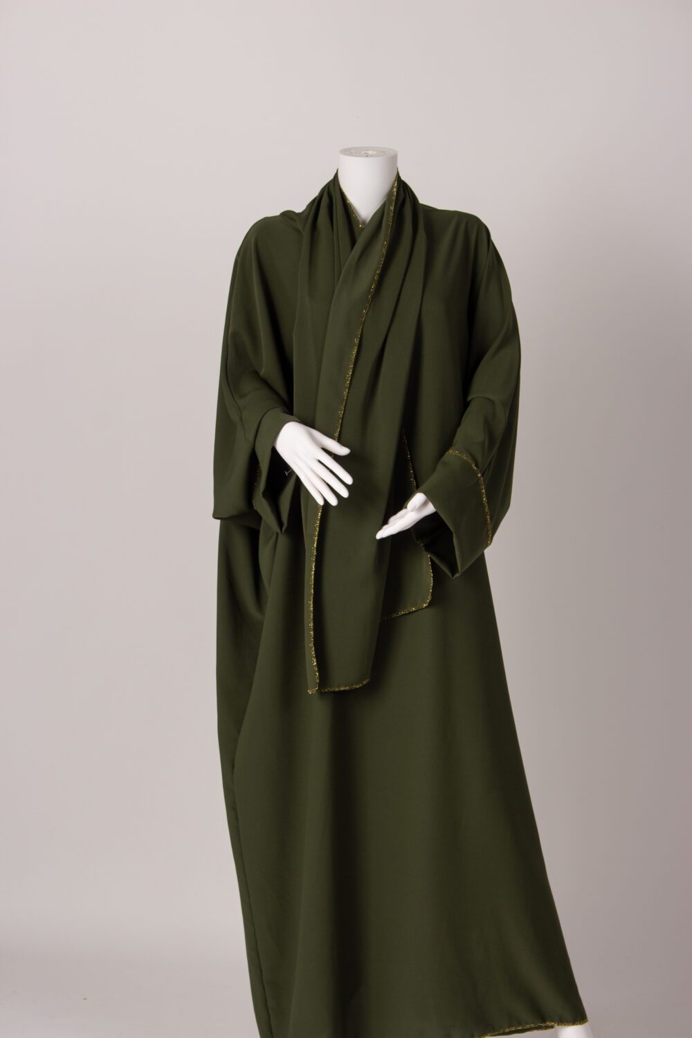 Prayer Abaya Dark Green Front