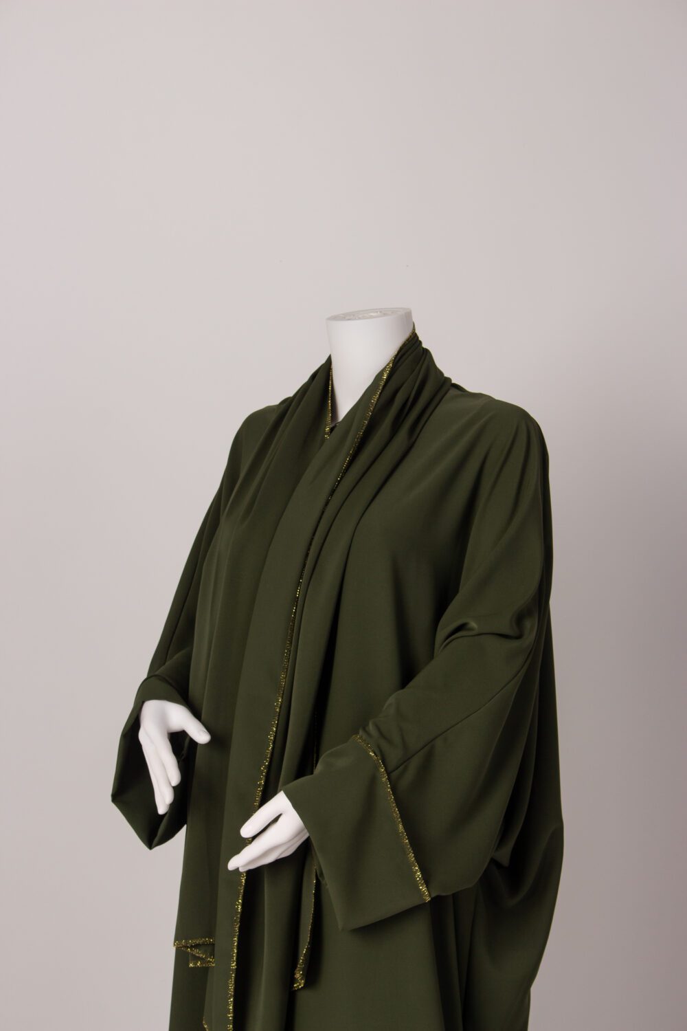 Prayer Abaya Dark Green Side