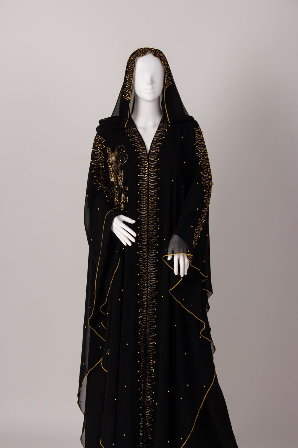 Kaftan Designer Farasha Abaya Black Hood