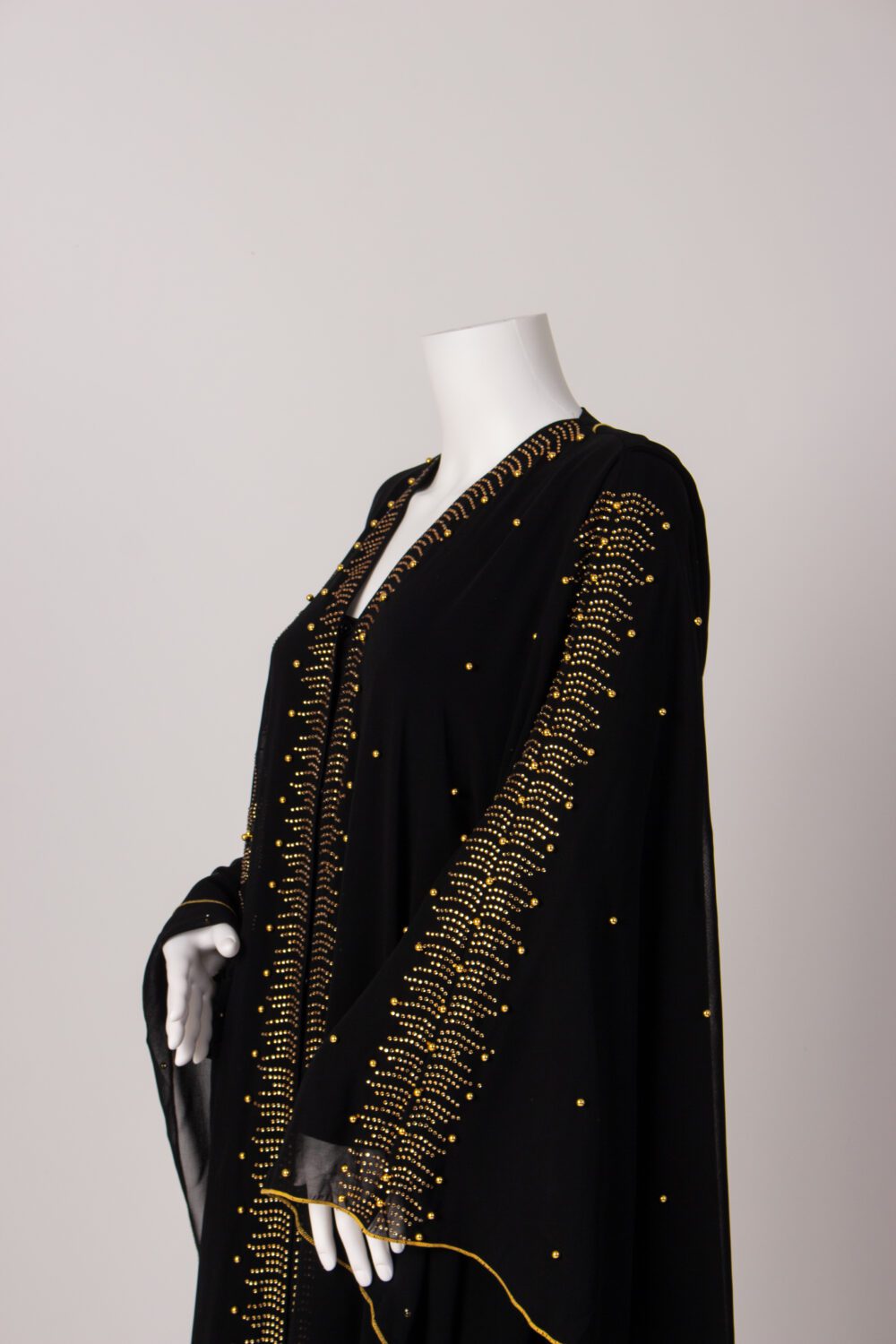 Kaftan Designer Farasha Abaya Black Side