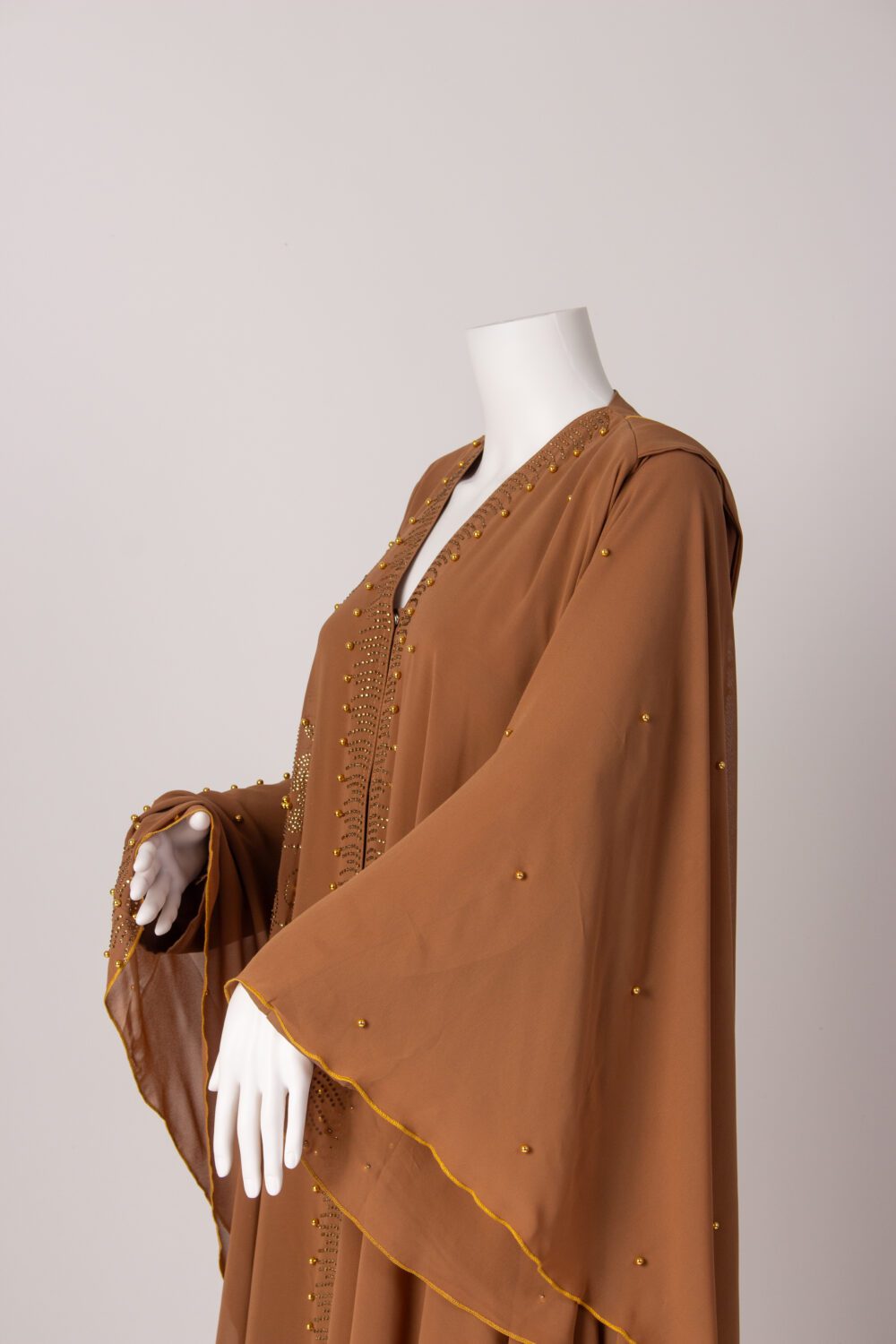 Kaftan Designer Farasha Abaya Beige Side