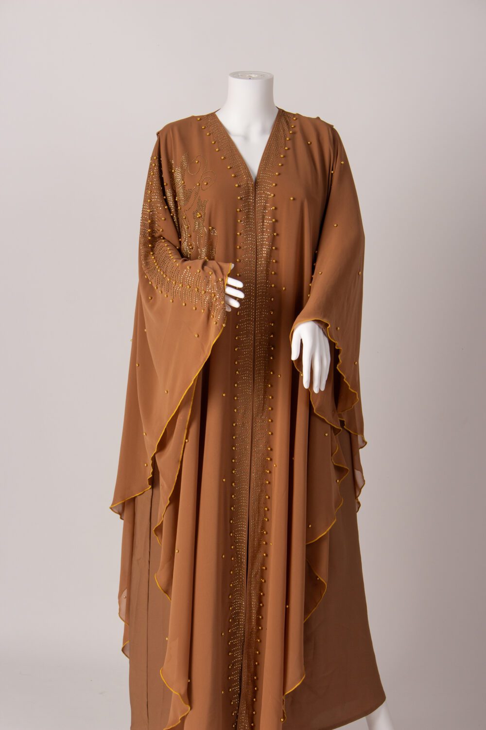 Kaftan Designer Farasha Abaya Beige Front