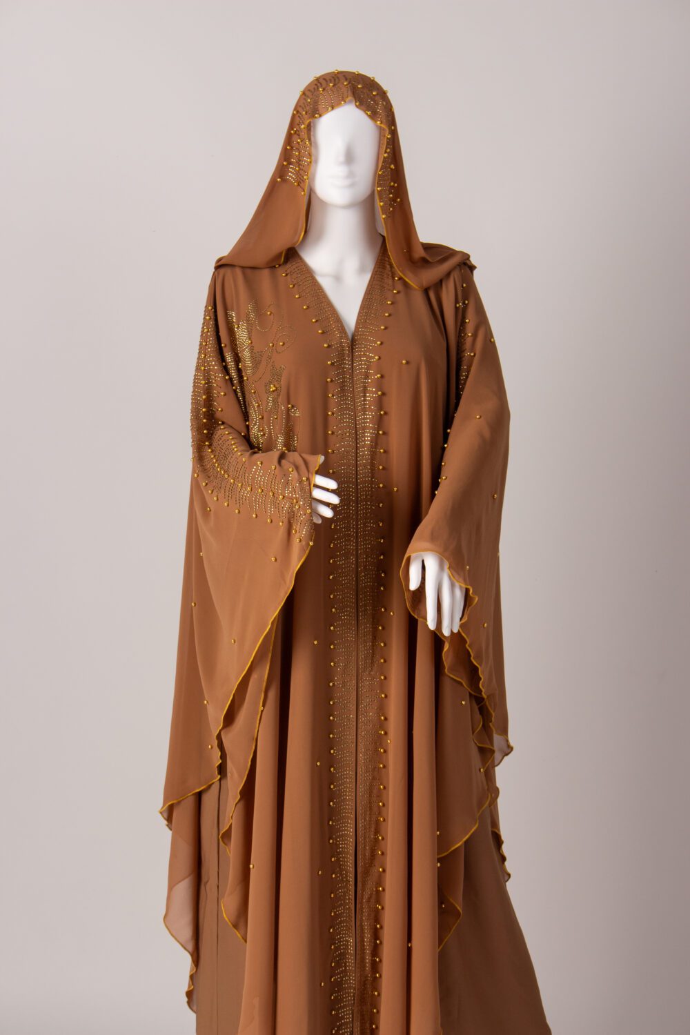 Kaftan Designer Farasha Abaya Beige Hood