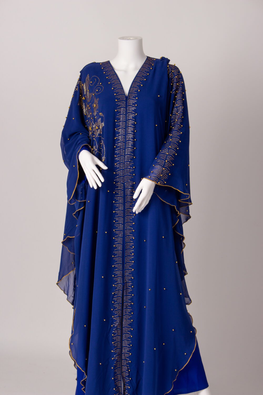 Kaftan Designer Farasha Abaya Blue Front