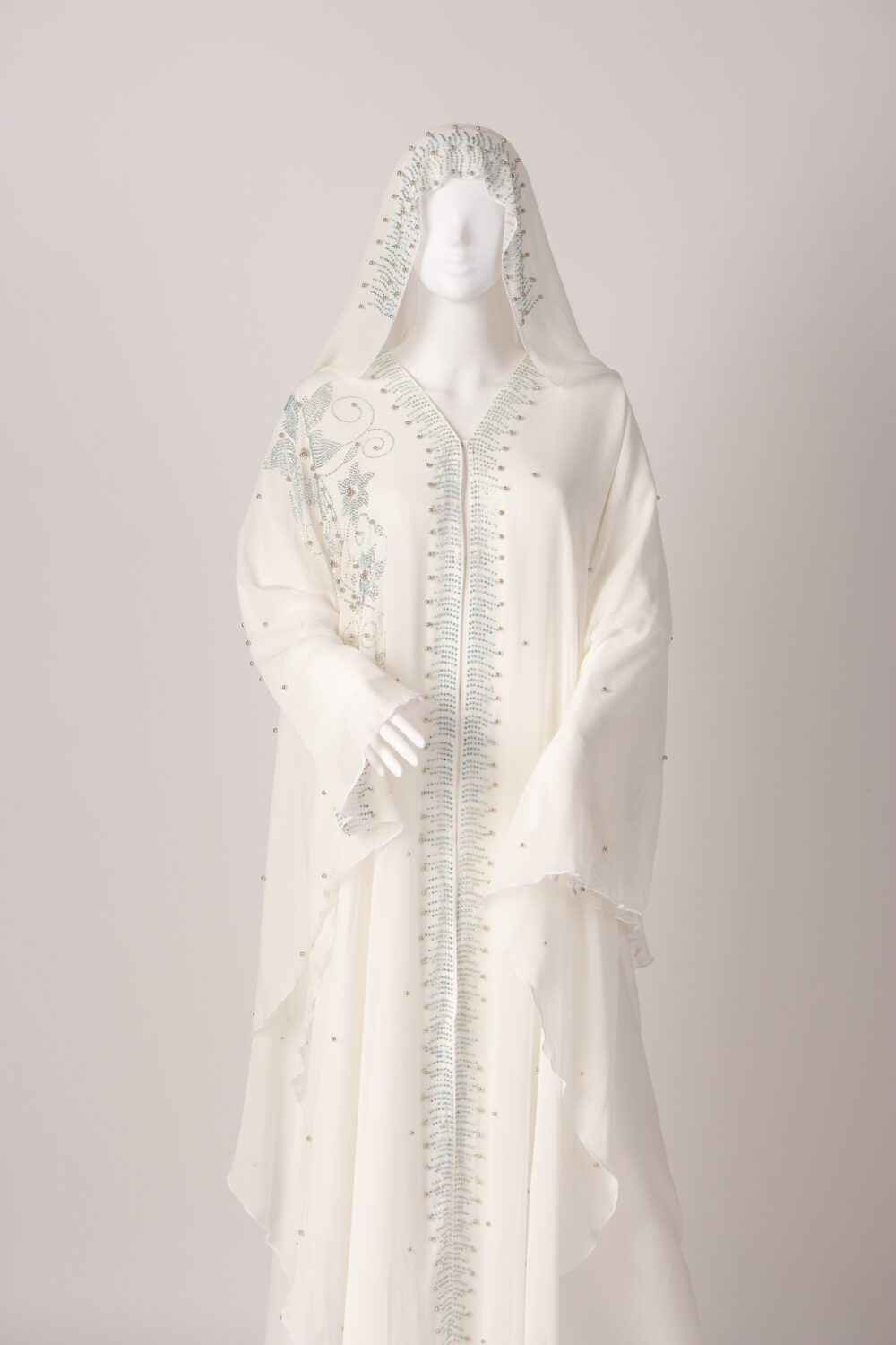 Kaftan Designer Farasha Abaya White Hood