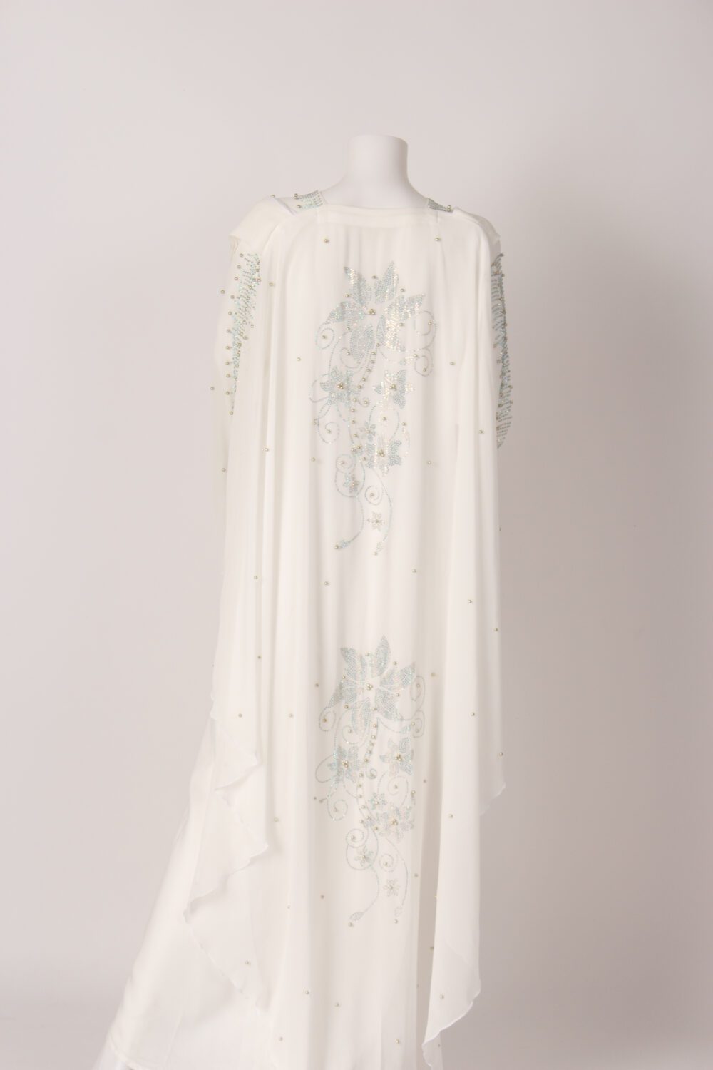 Kaftan Designer Farasha Abaya White Back