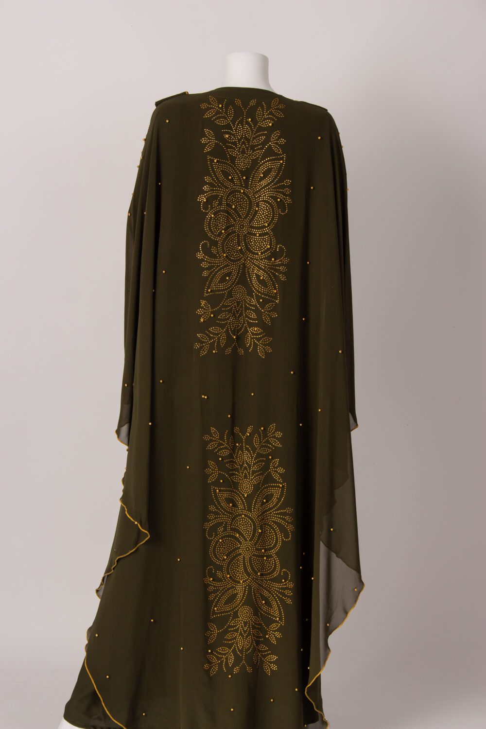 Kaftan Designer Farasha Abaya Green Back